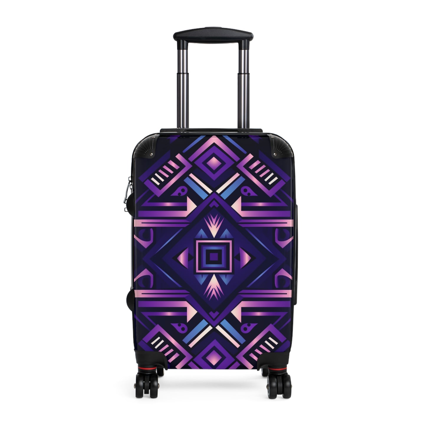 Purple Geometric Suitcase