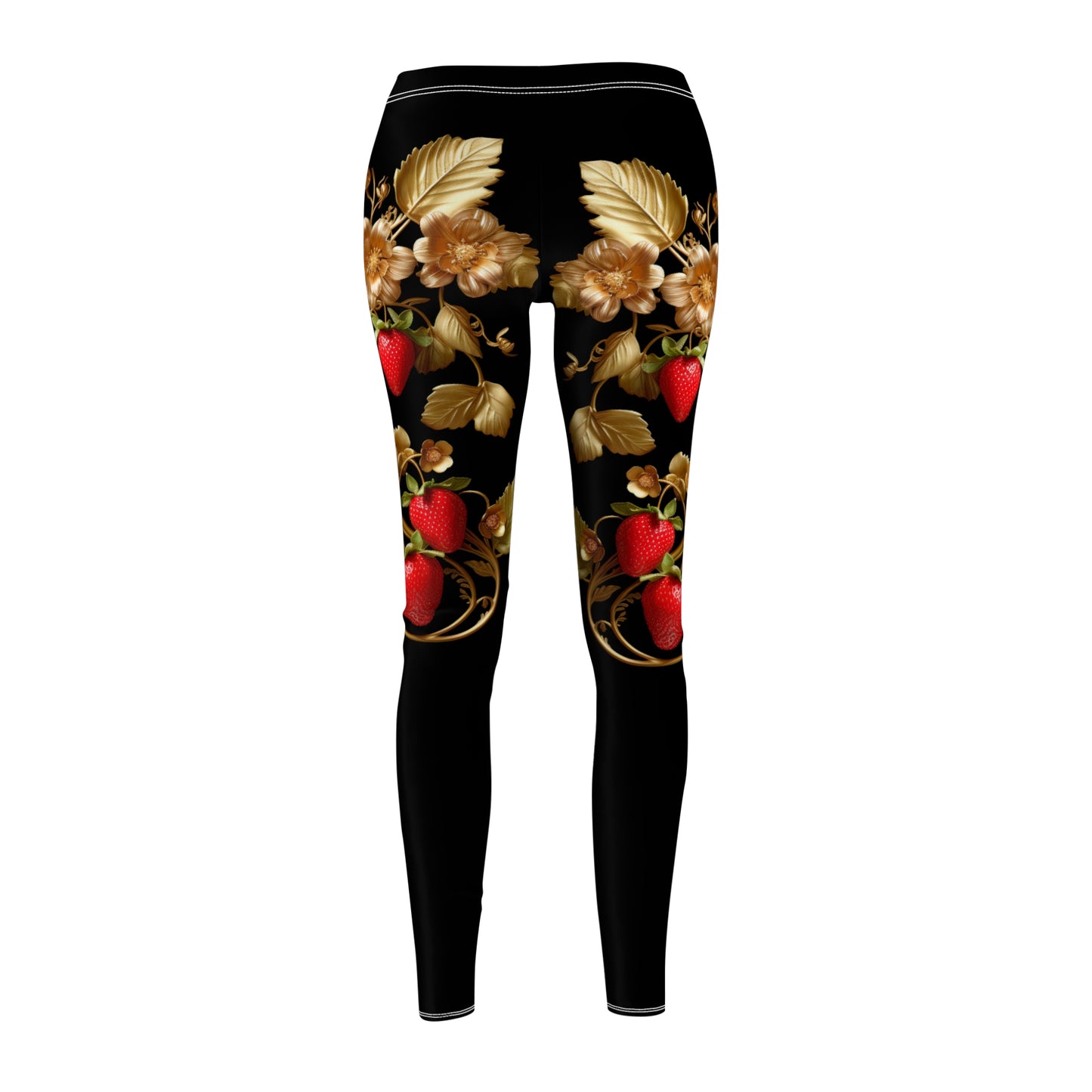 Gold Floral Leggings