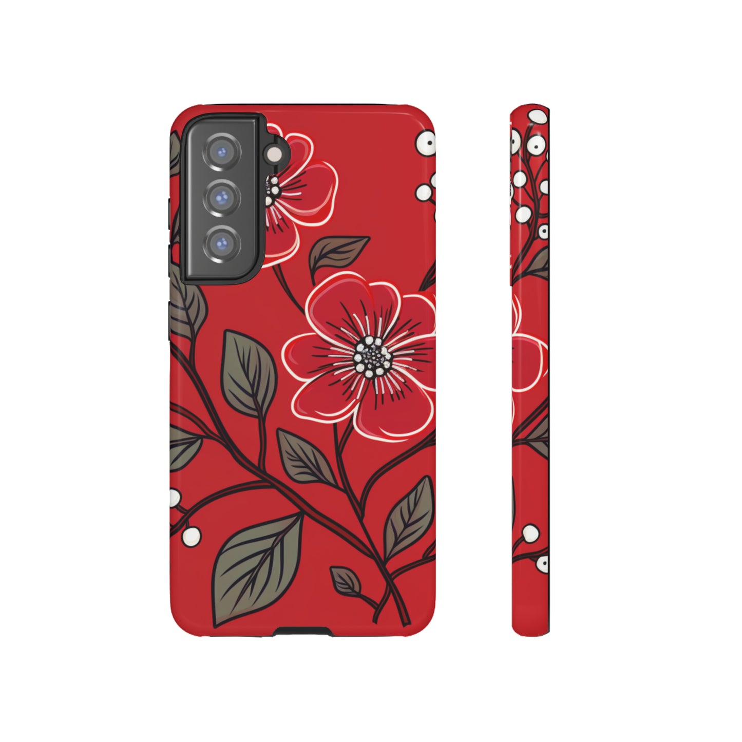 Red Floral phone case