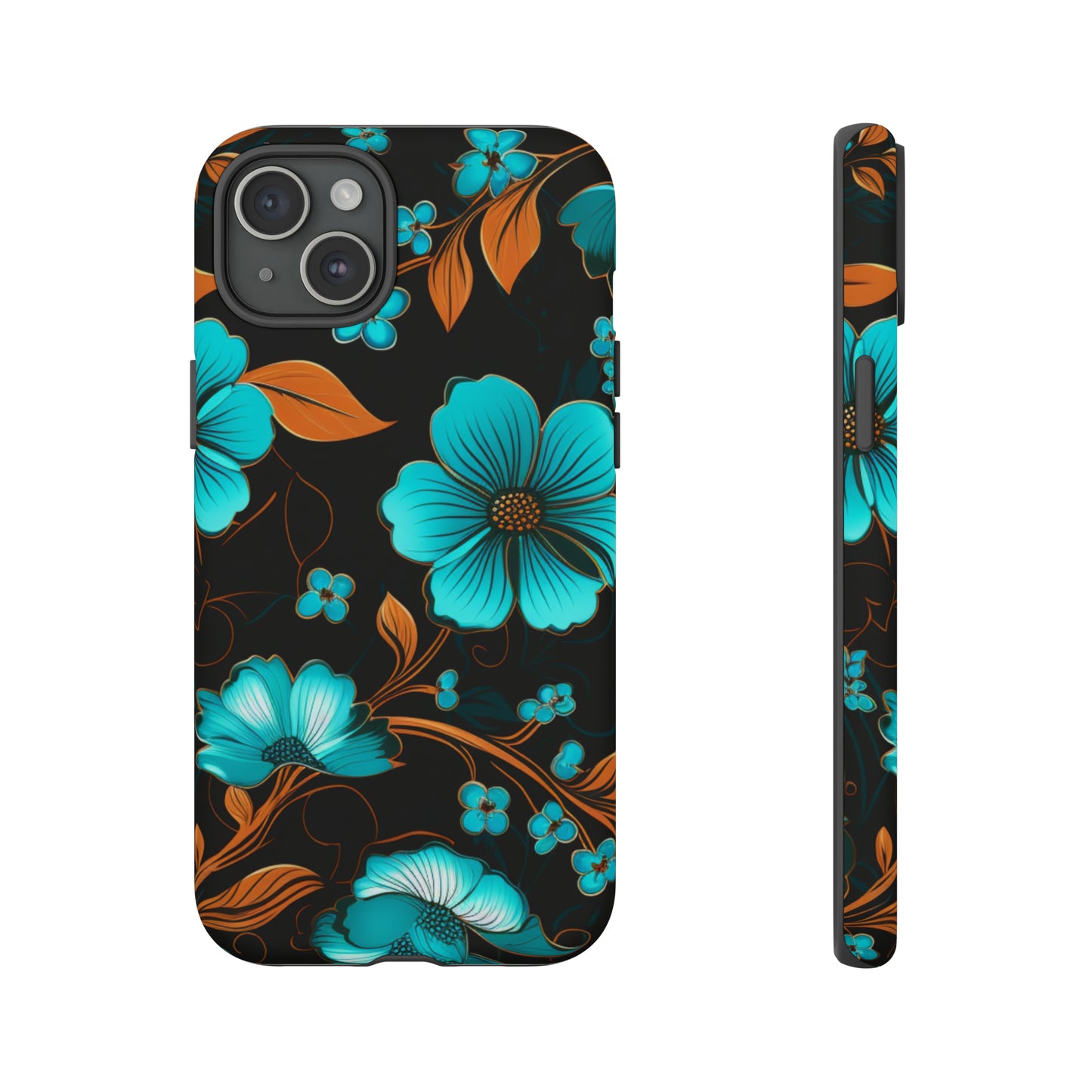 Turquoise Floral phone case