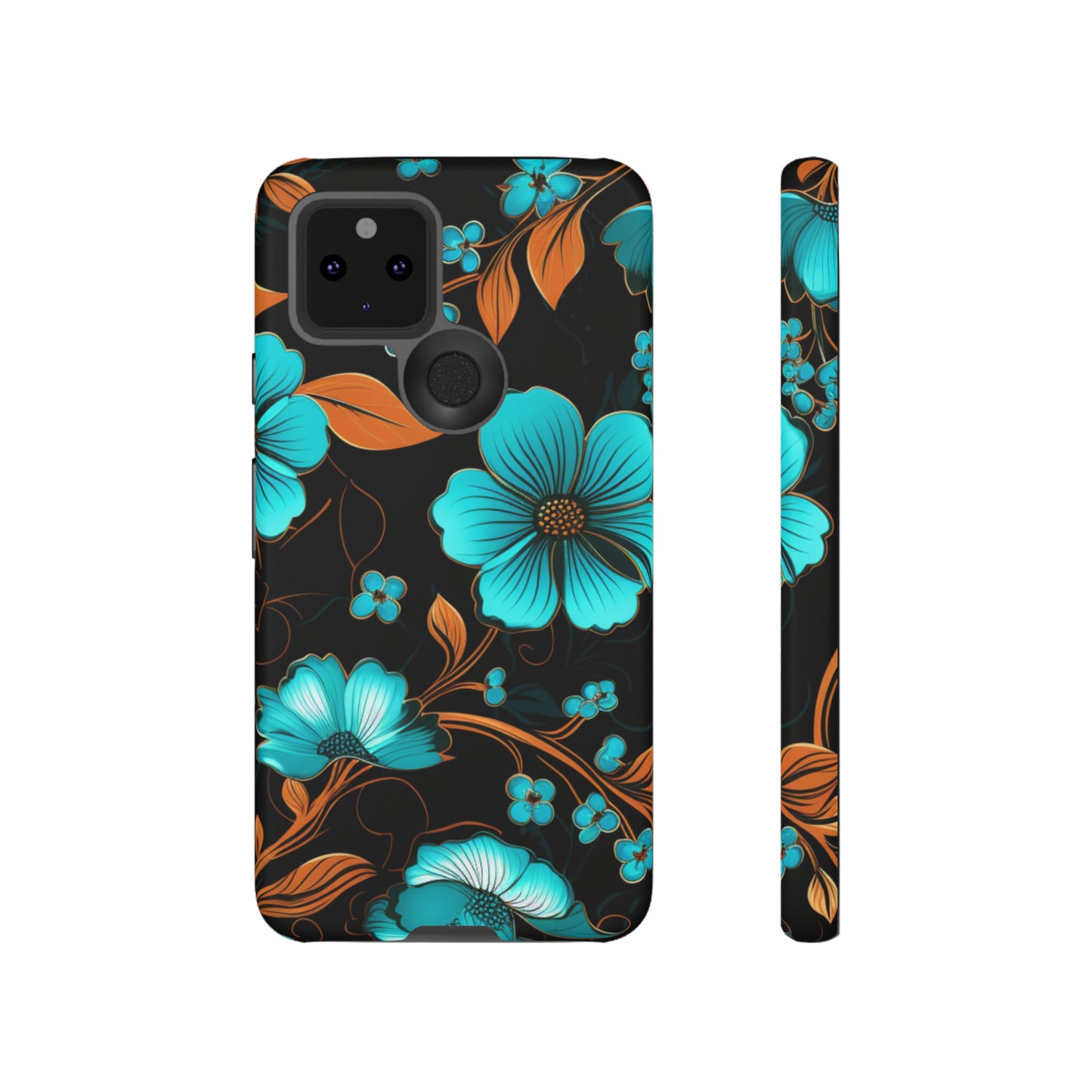 Turquoise Floral phone case