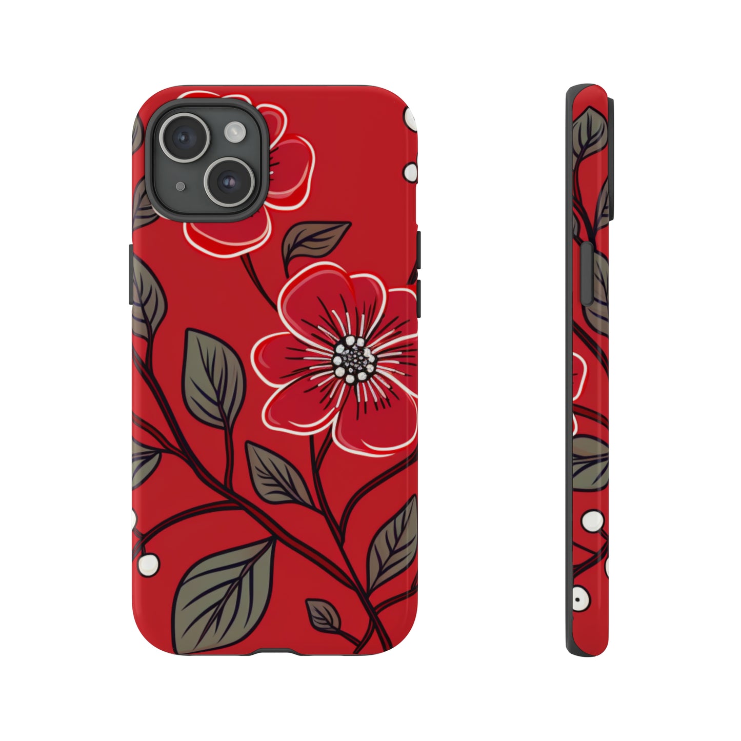 Red Floral phone case