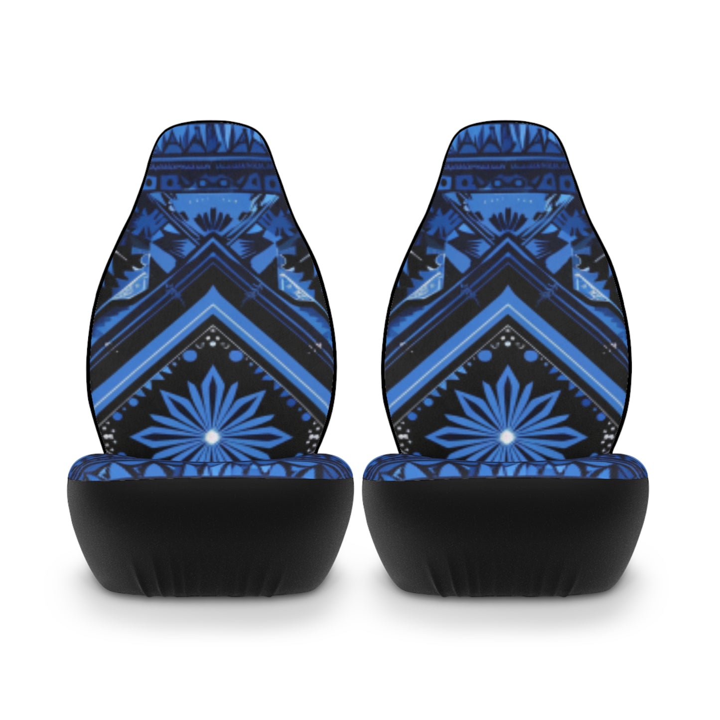 Blue Geometric Car Seat Covers