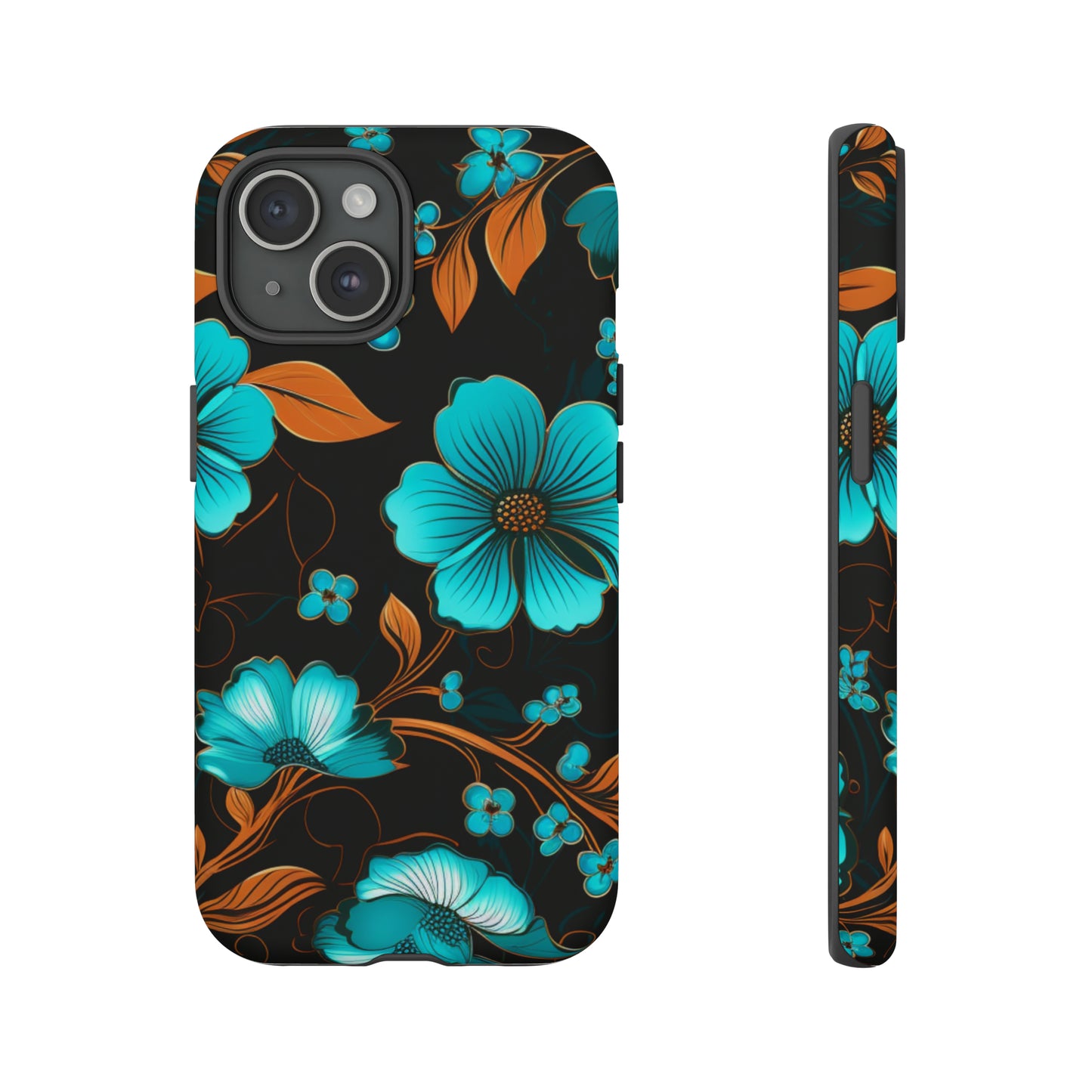 Turquoise Floral phone case