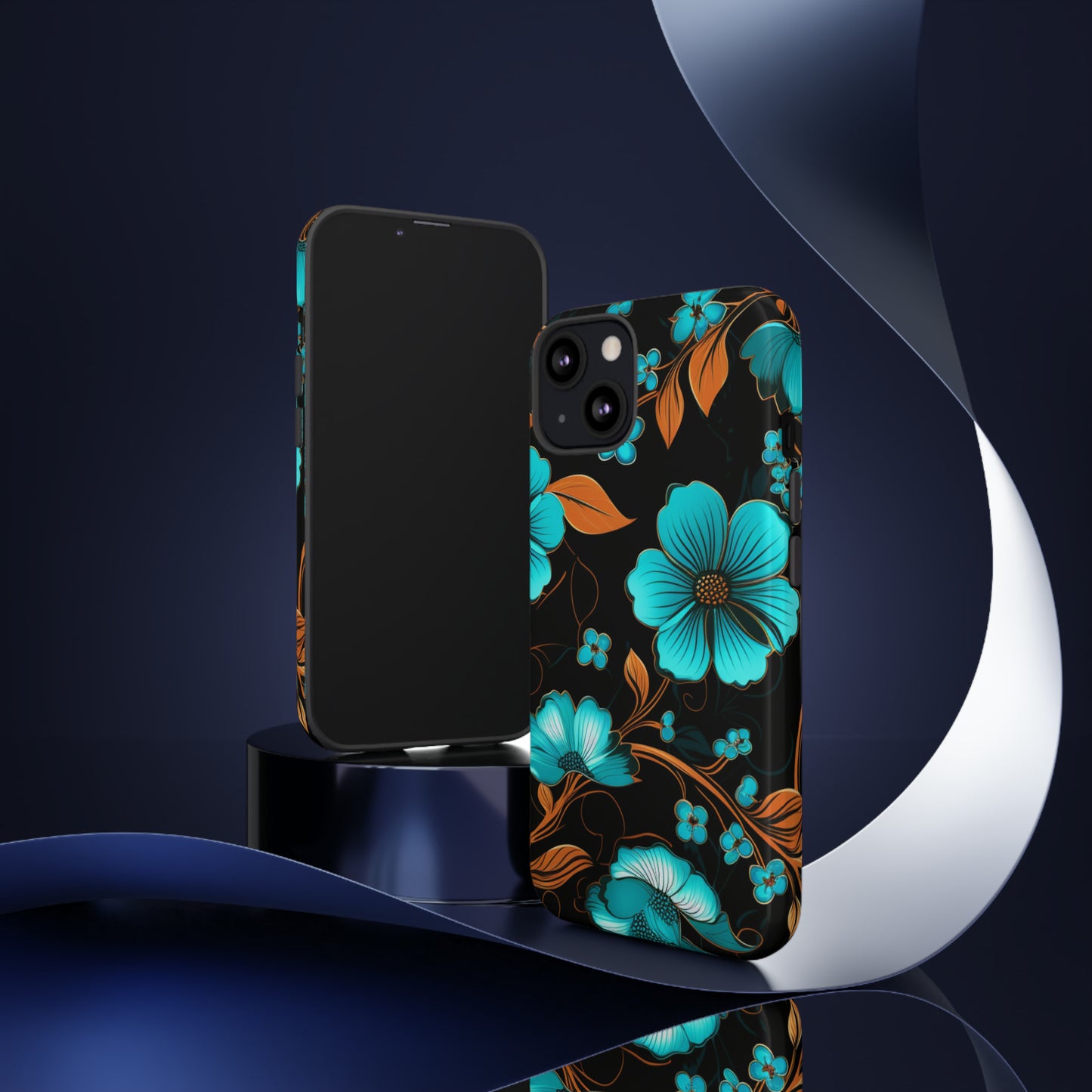 Turquoise Floral phone case