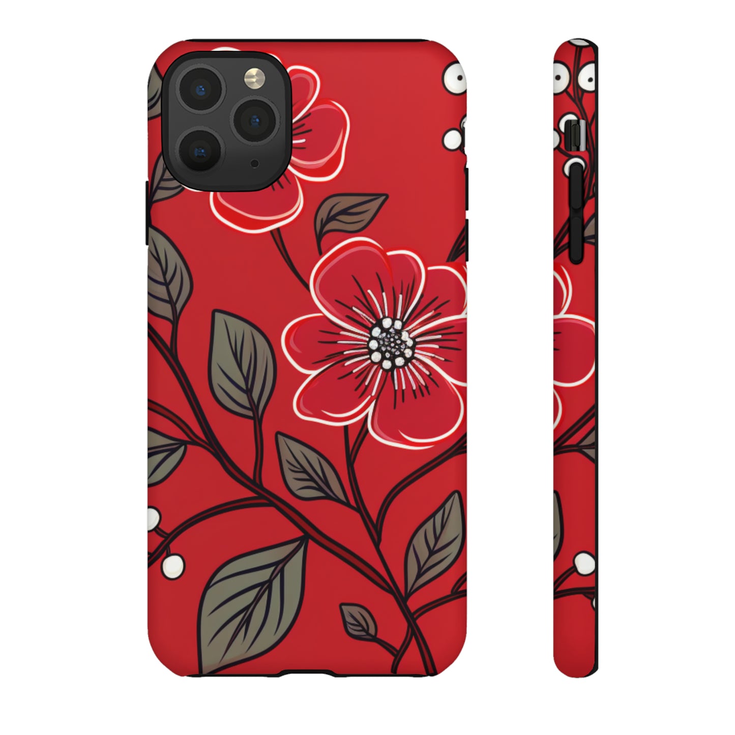 Red Floral phone case