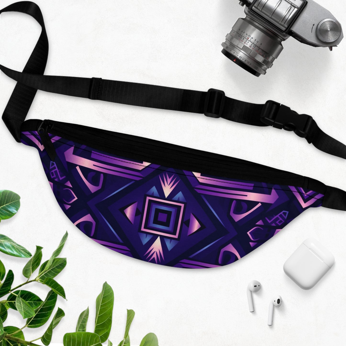 Fanny Pack Geometric Purple