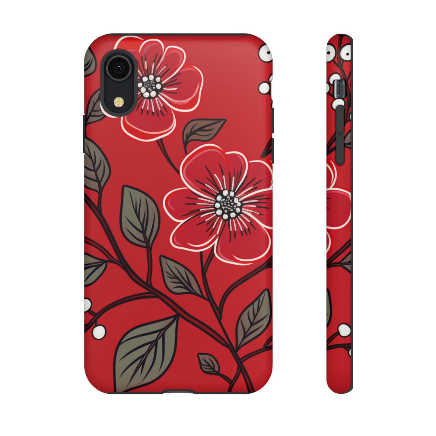 Red Floral phone case