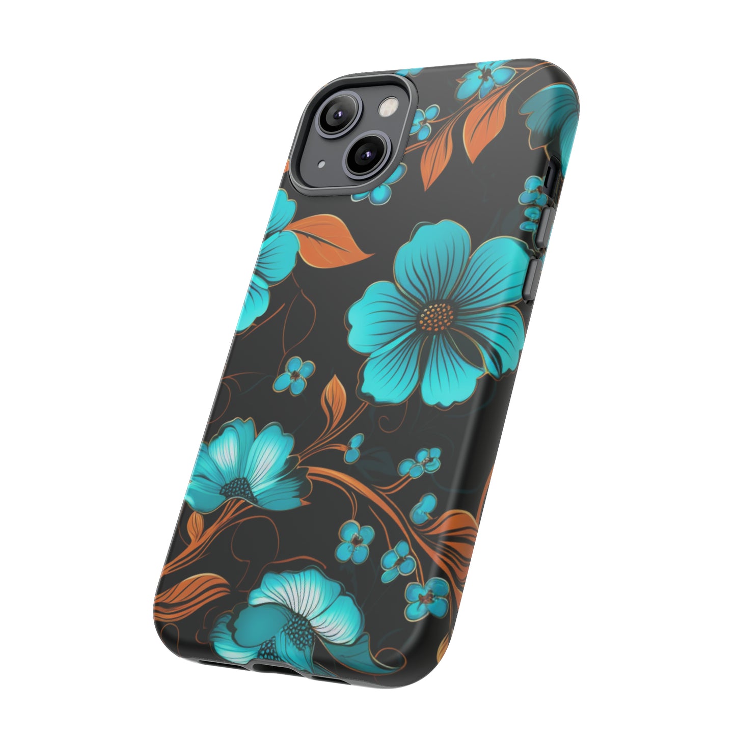 Turquoise Floral phone case