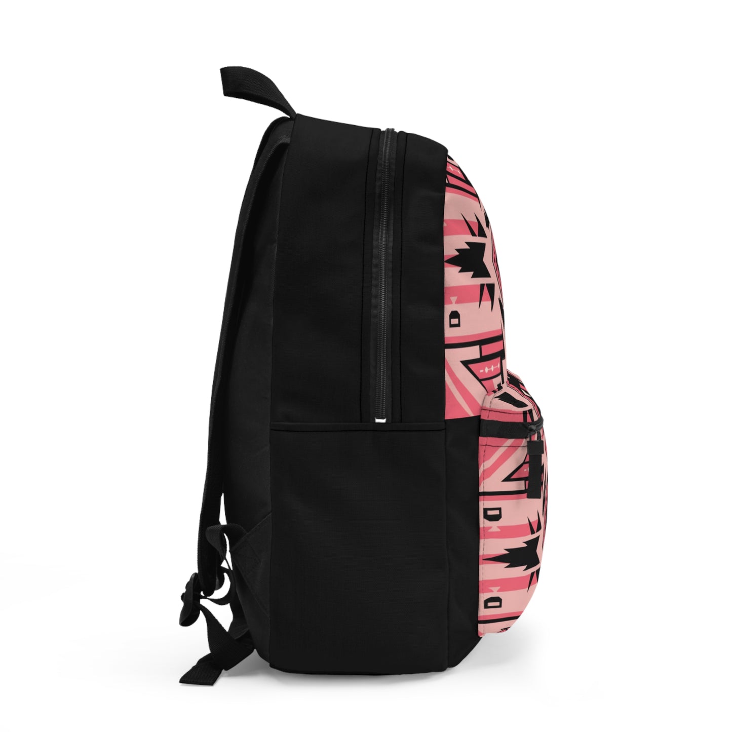 Pink Geometric Backpack