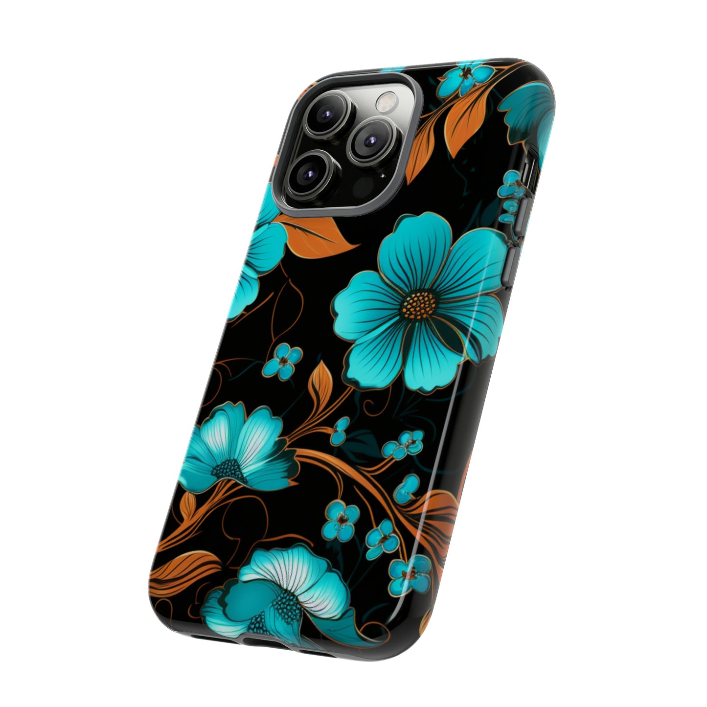 Turquoise Floral phone case