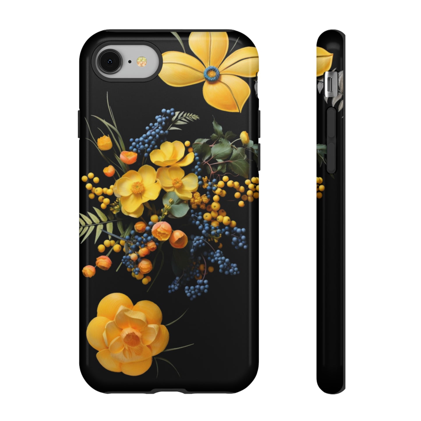 Yellow floral phone case