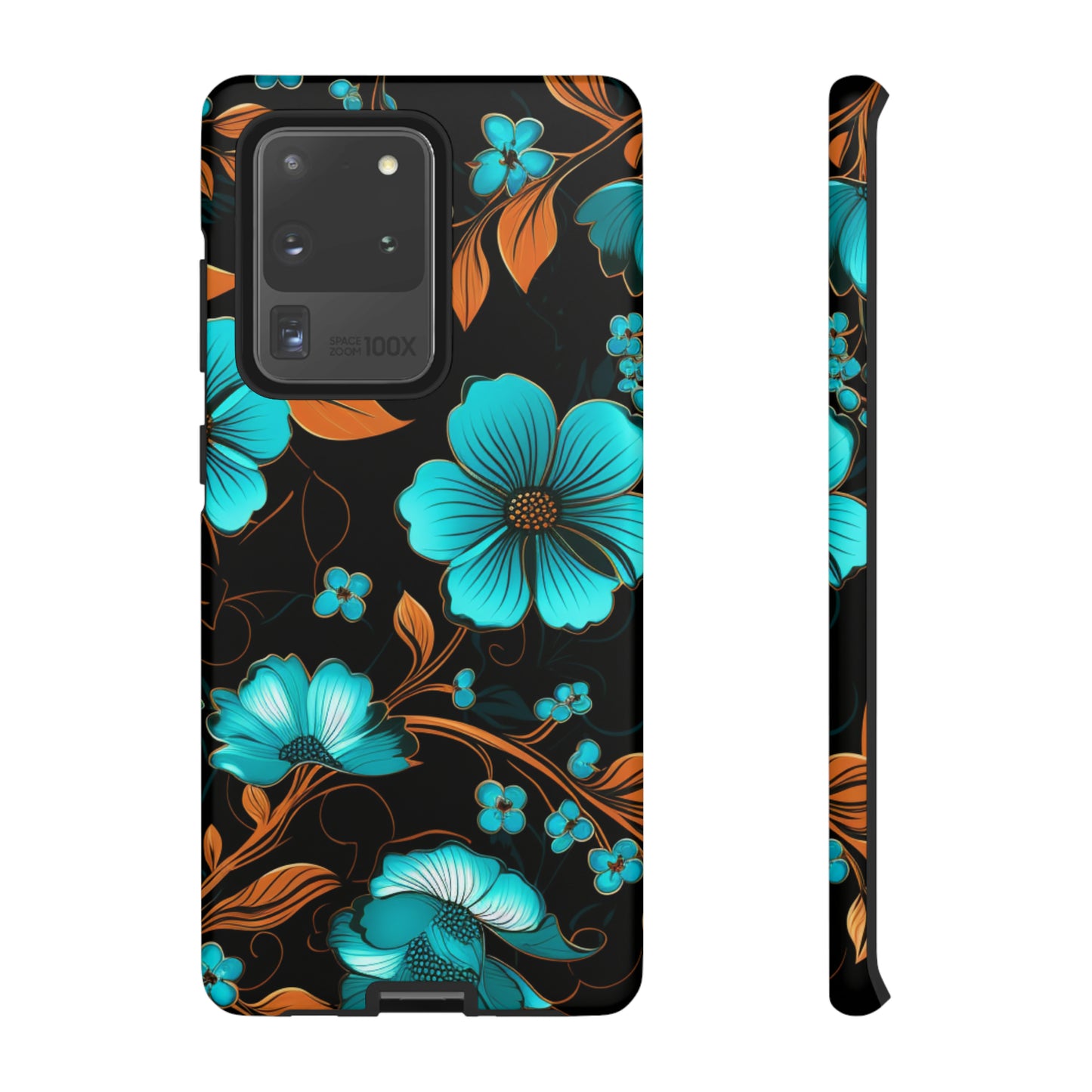 Turquoise Floral phone case