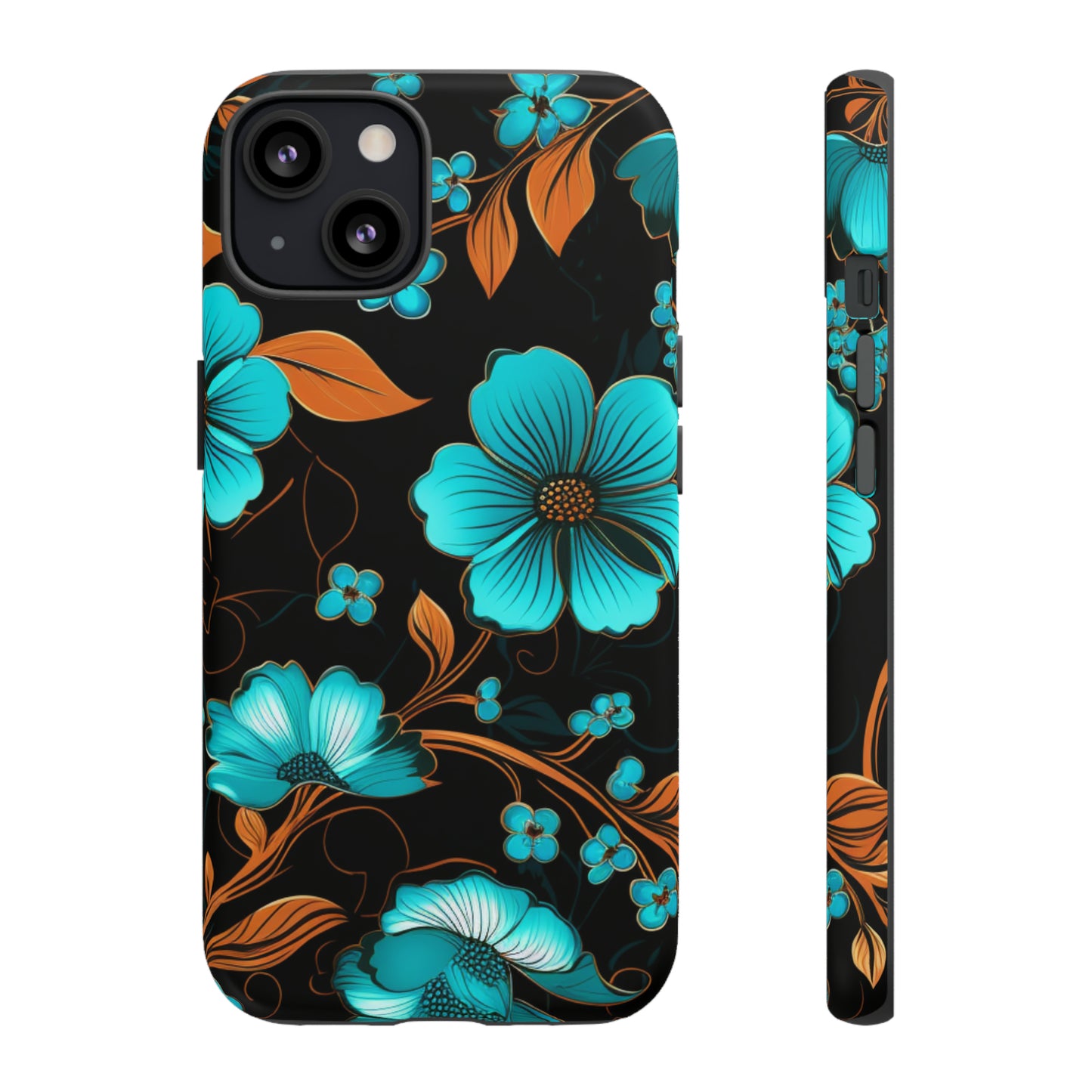 Turquoise Floral phone case