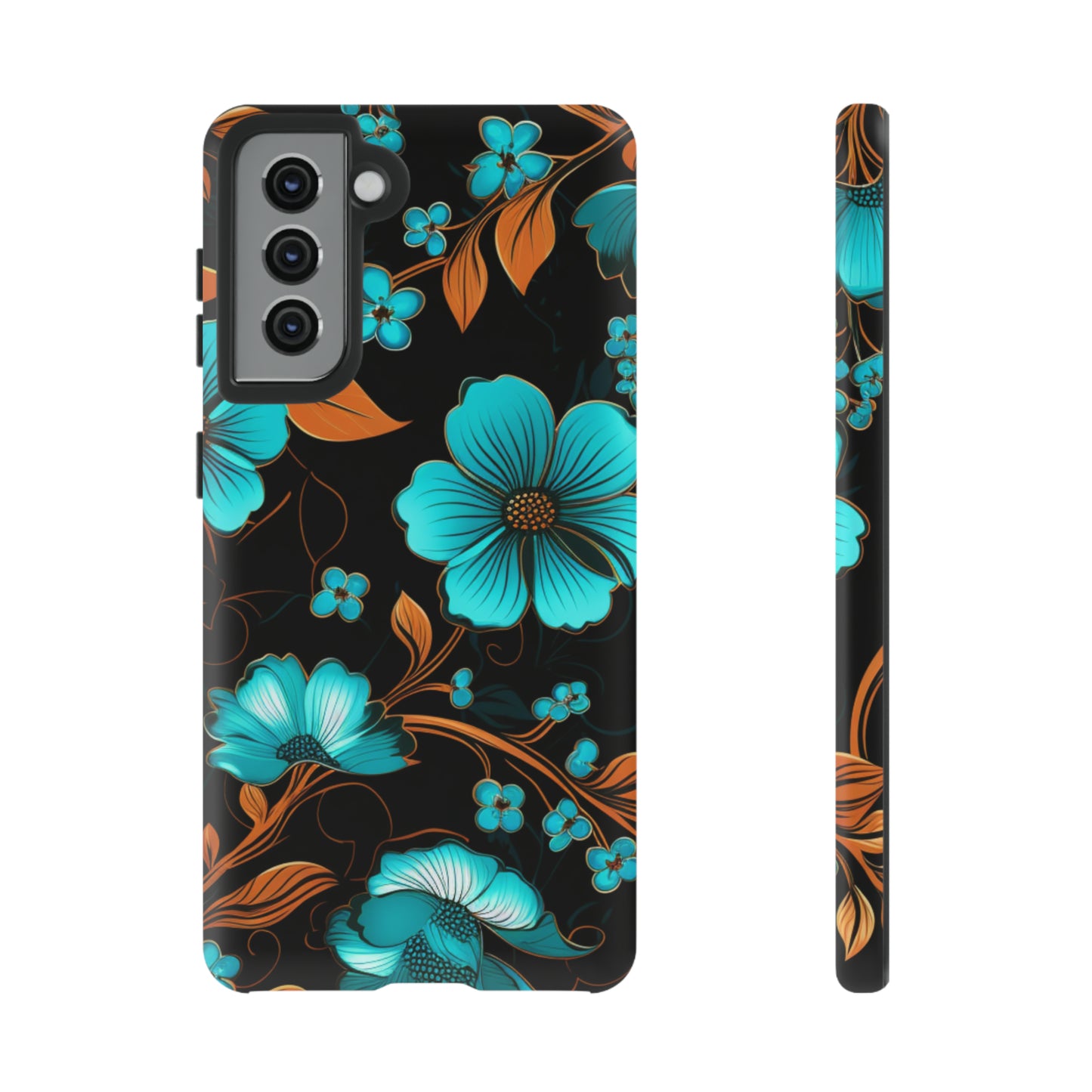 Turquoise Floral phone case