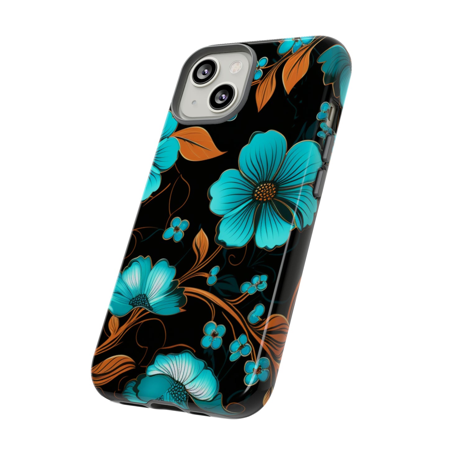 Turquoise Floral phone case