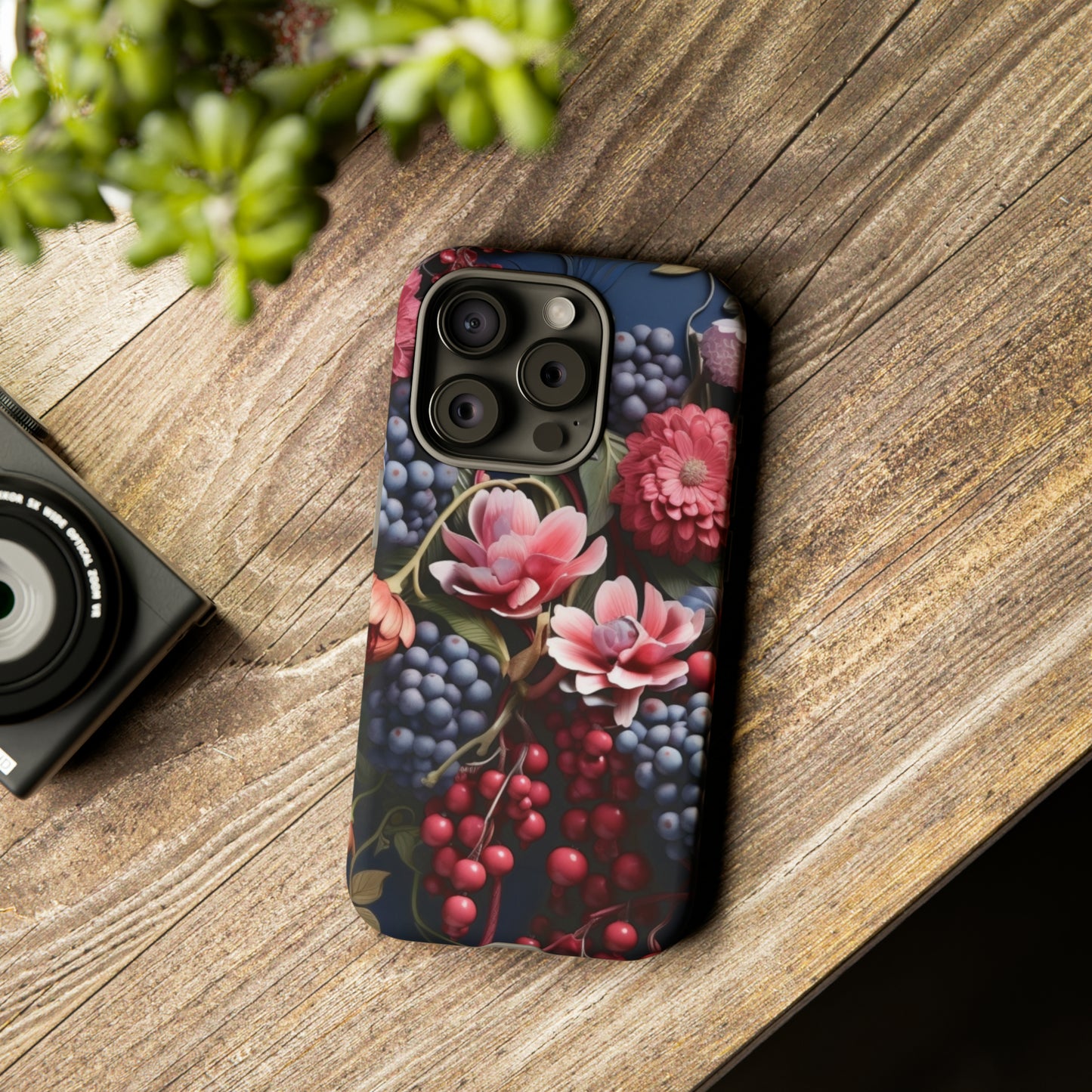 Berries and Floral phone case