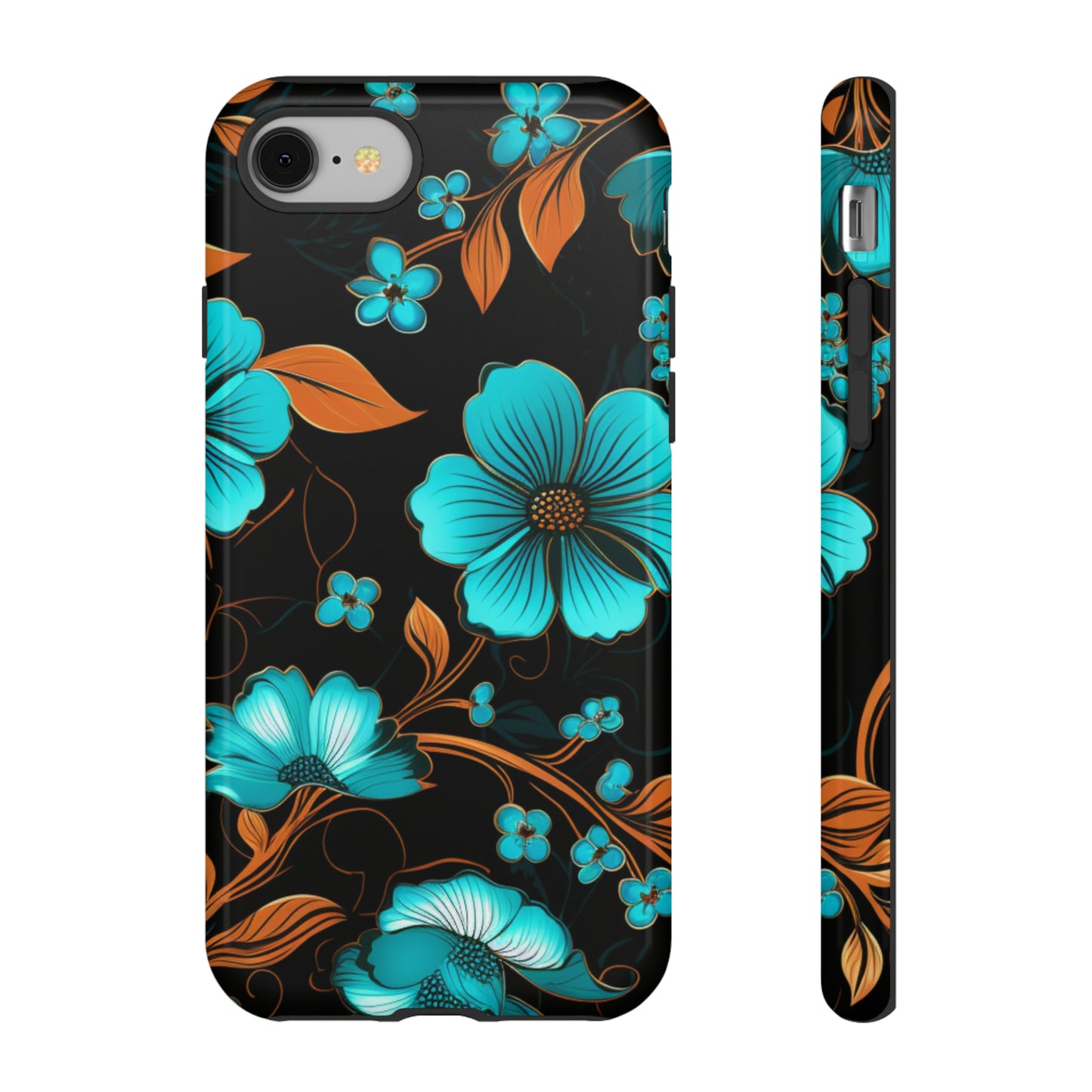 Turquoise Floral phone case