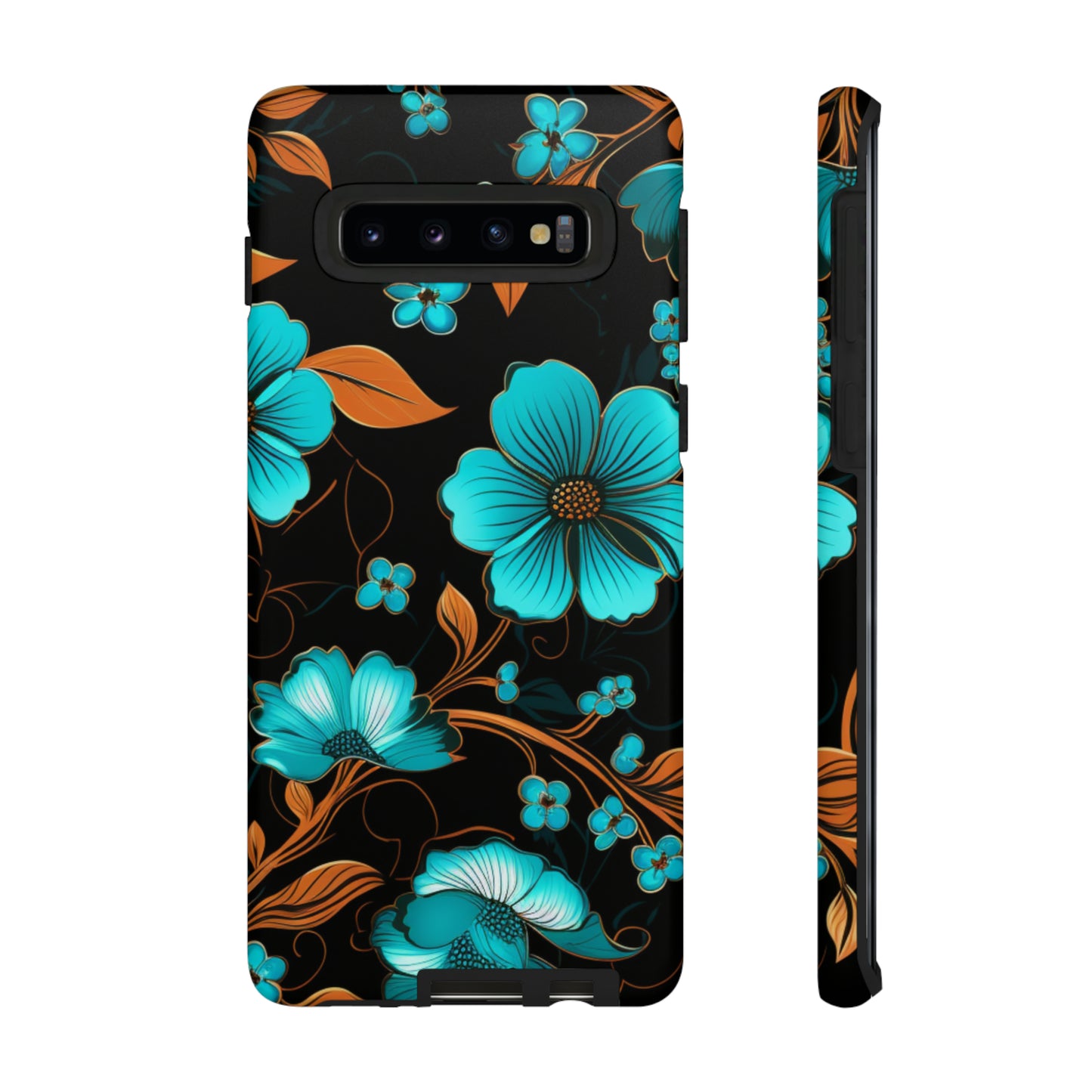 Turquoise Floral phone case