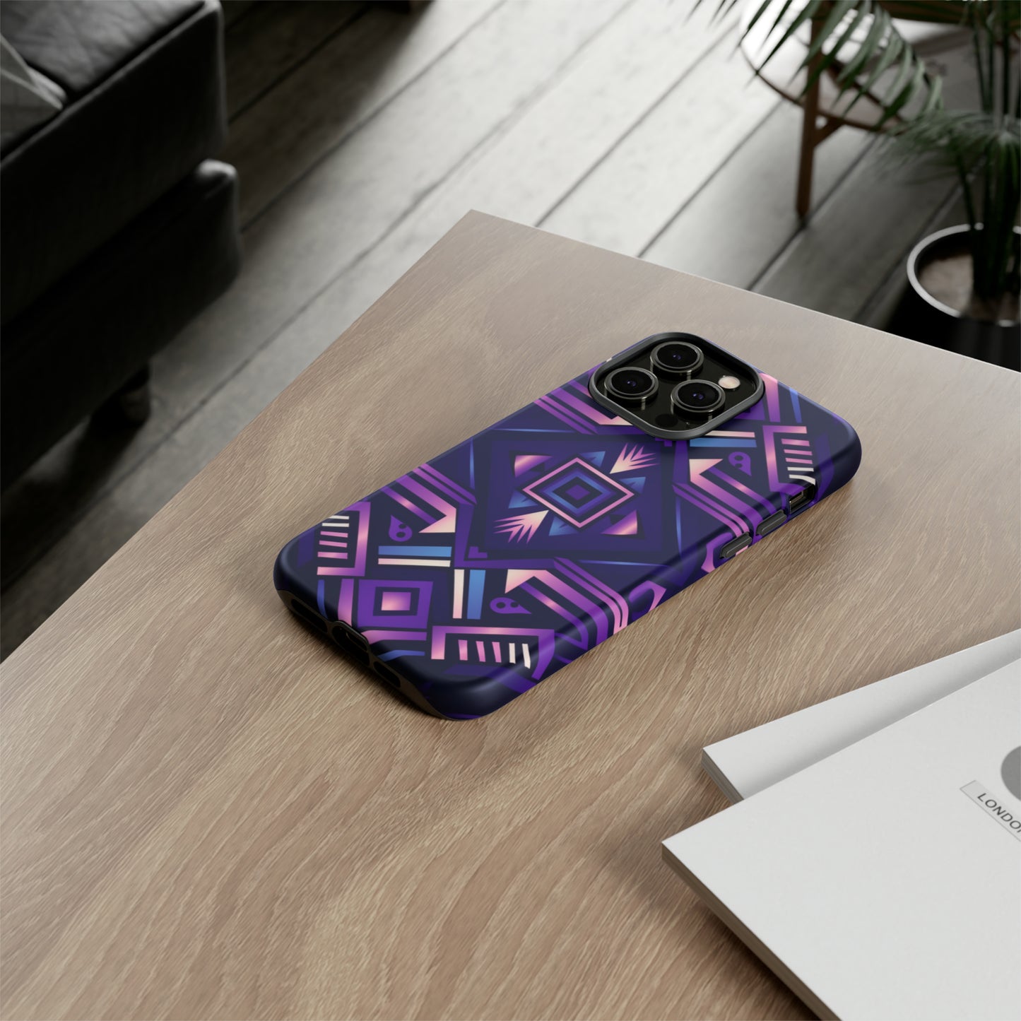 Purple Geometric Phone Case