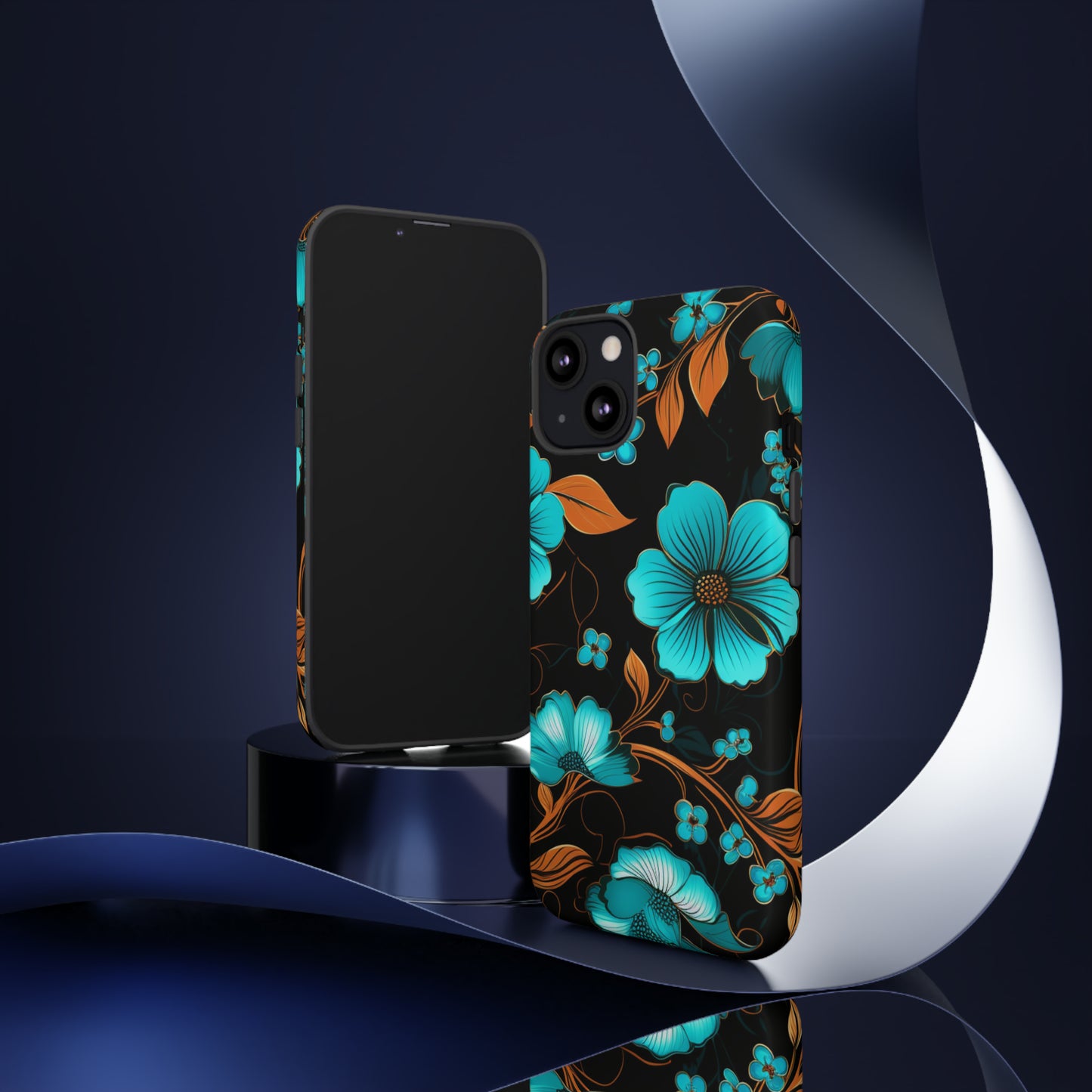 Turquoise Floral phone case