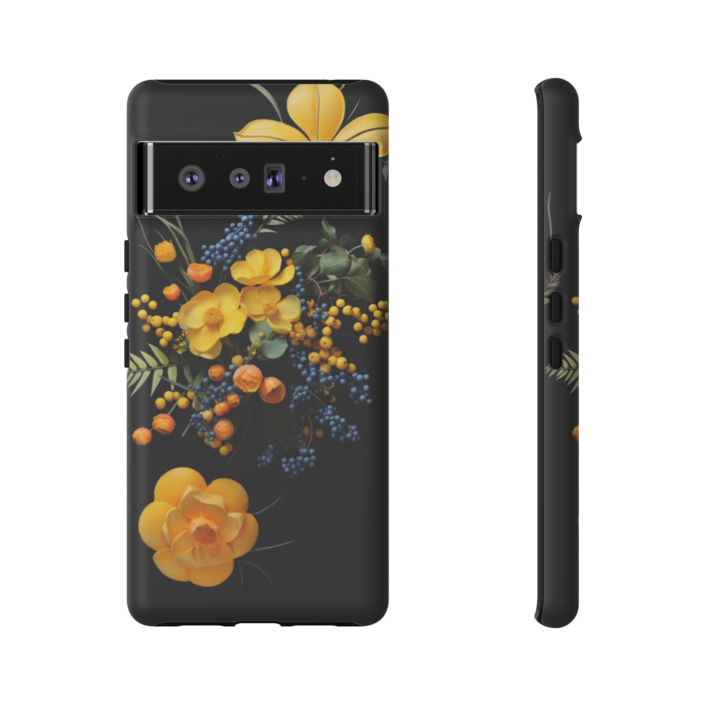 Yellow floral phone case