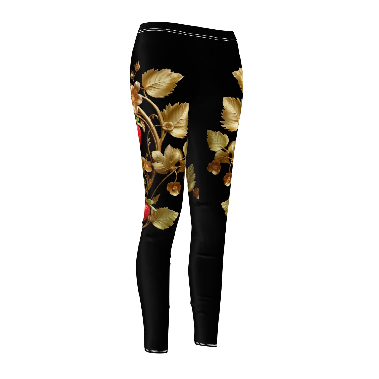 Gold Floral Leggings