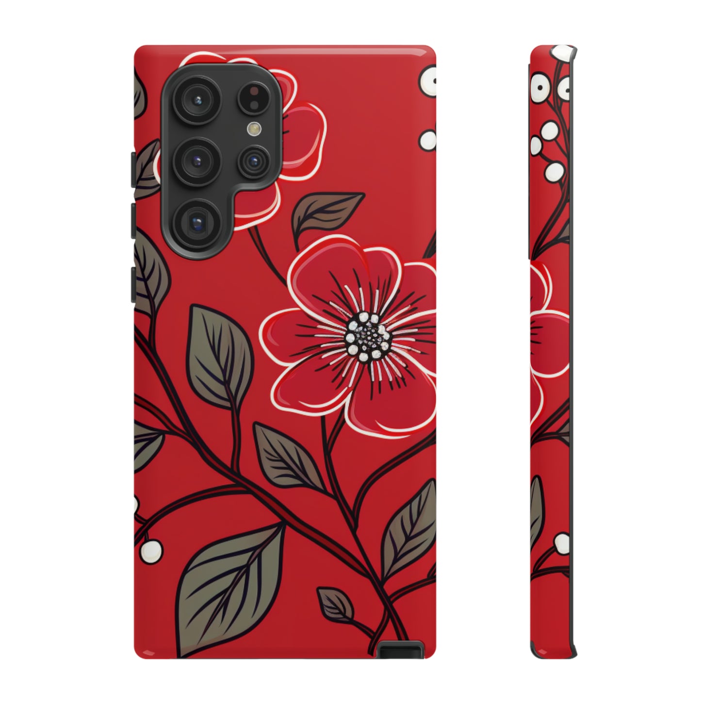 Red Floral phone case