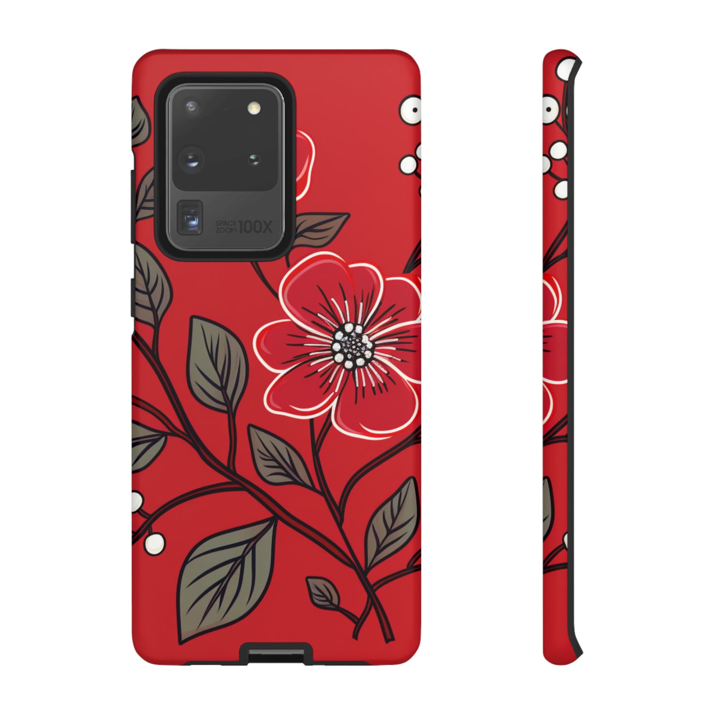 Red Floral phone case