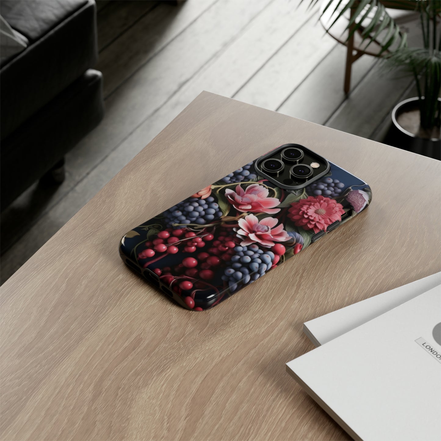 Berries and Floral phone case