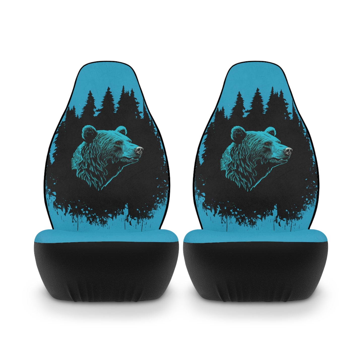 Turquoise Bear Car Seat Covers