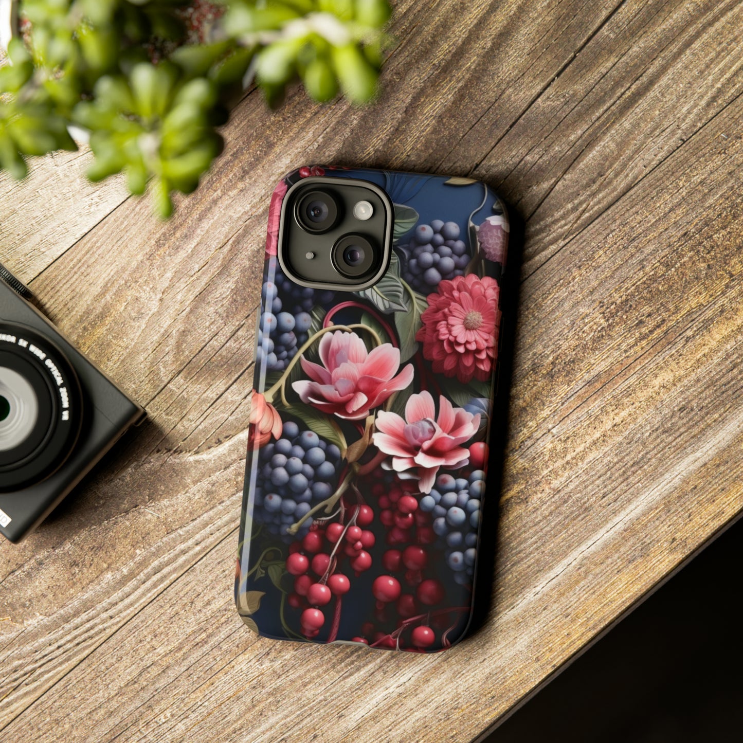 Berries and Floral phone case