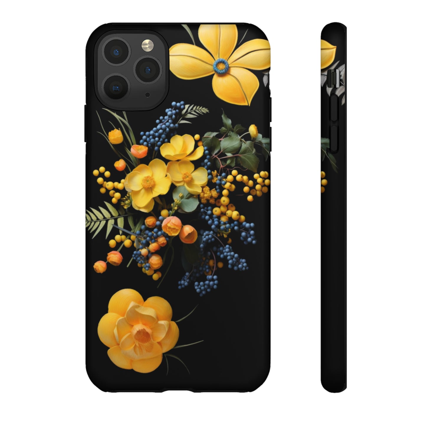 Yellow floral phone case