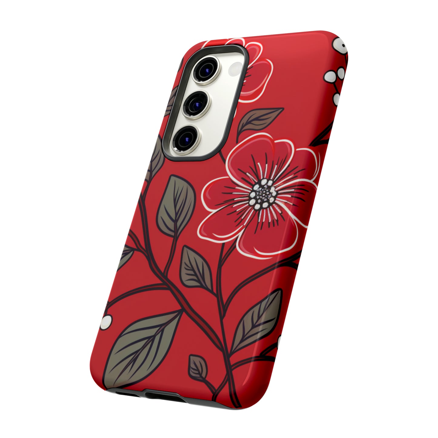 Red Floral phone case