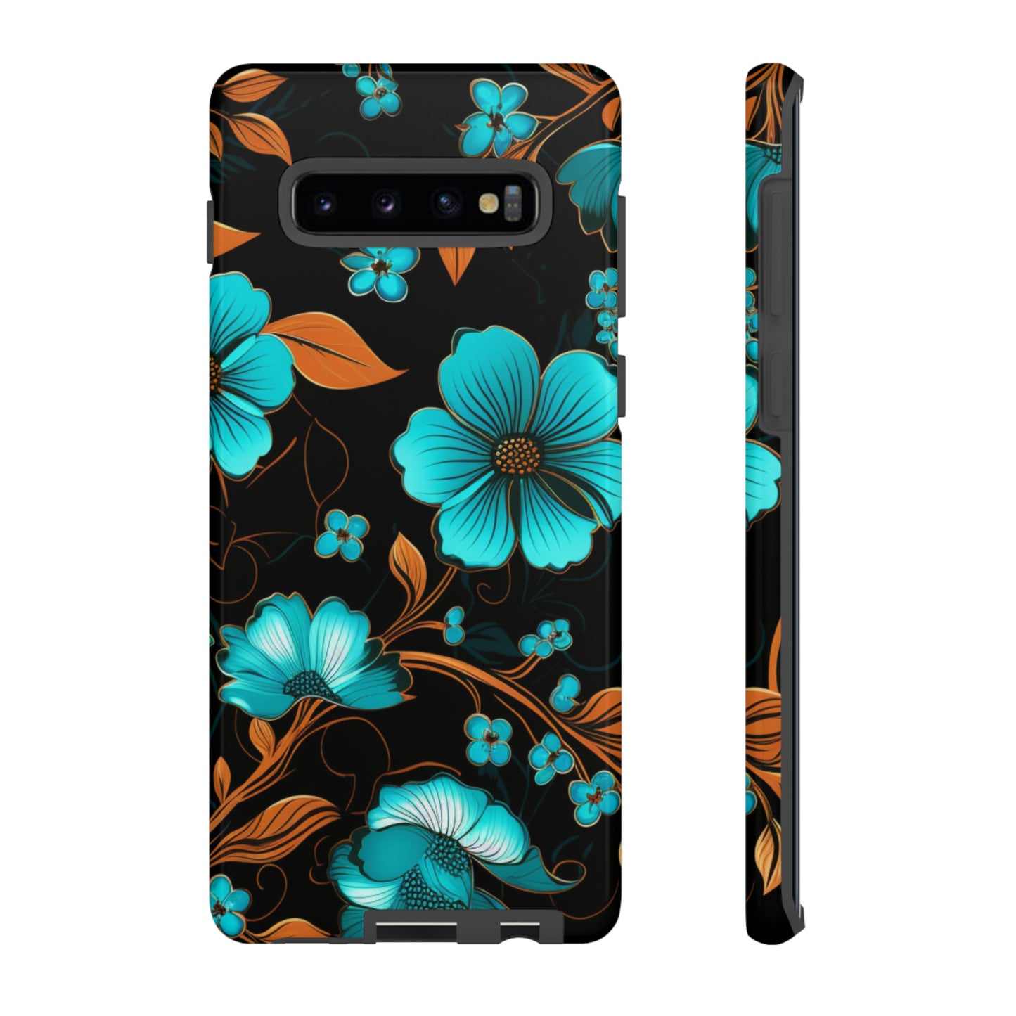 Turquoise Floral phone case