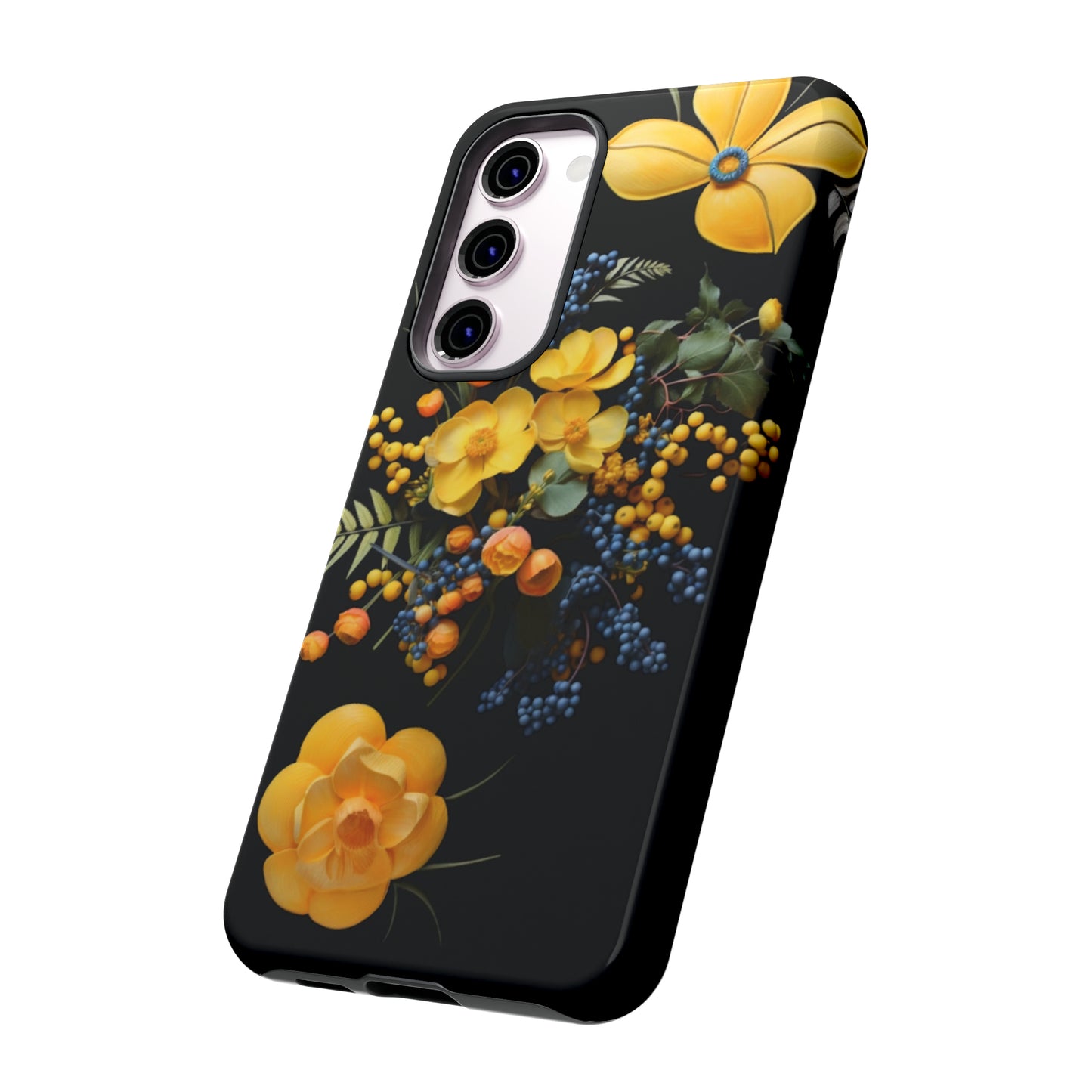 Yellow floral phone case
