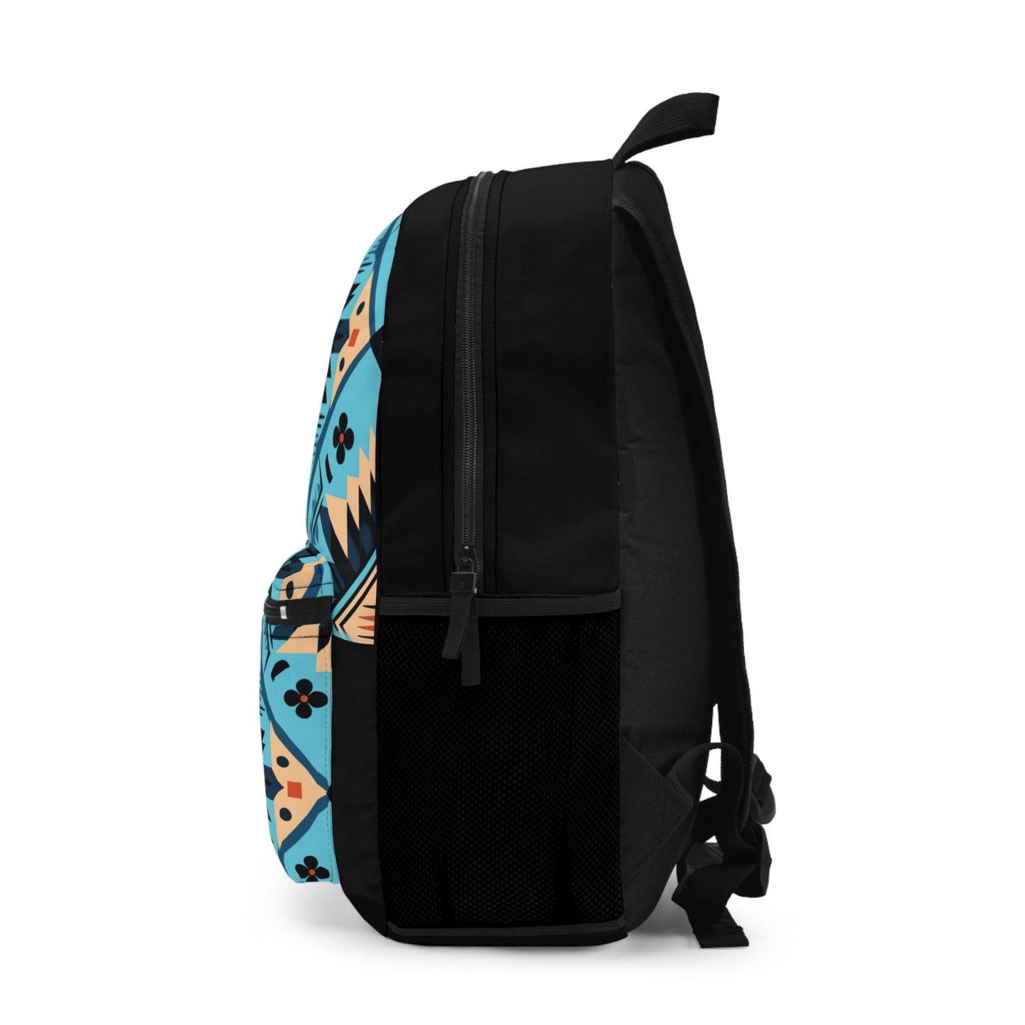 Blue Geometric Backpack