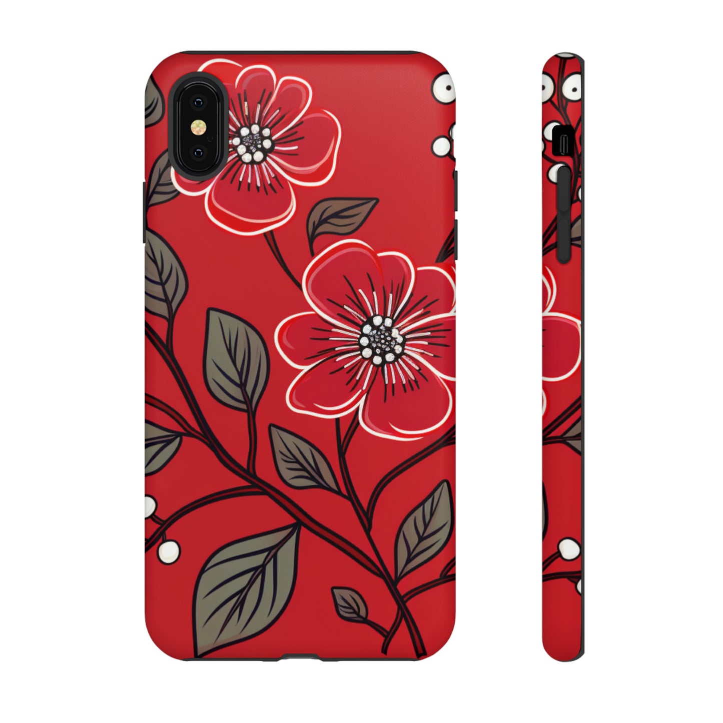 Red Floral phone case