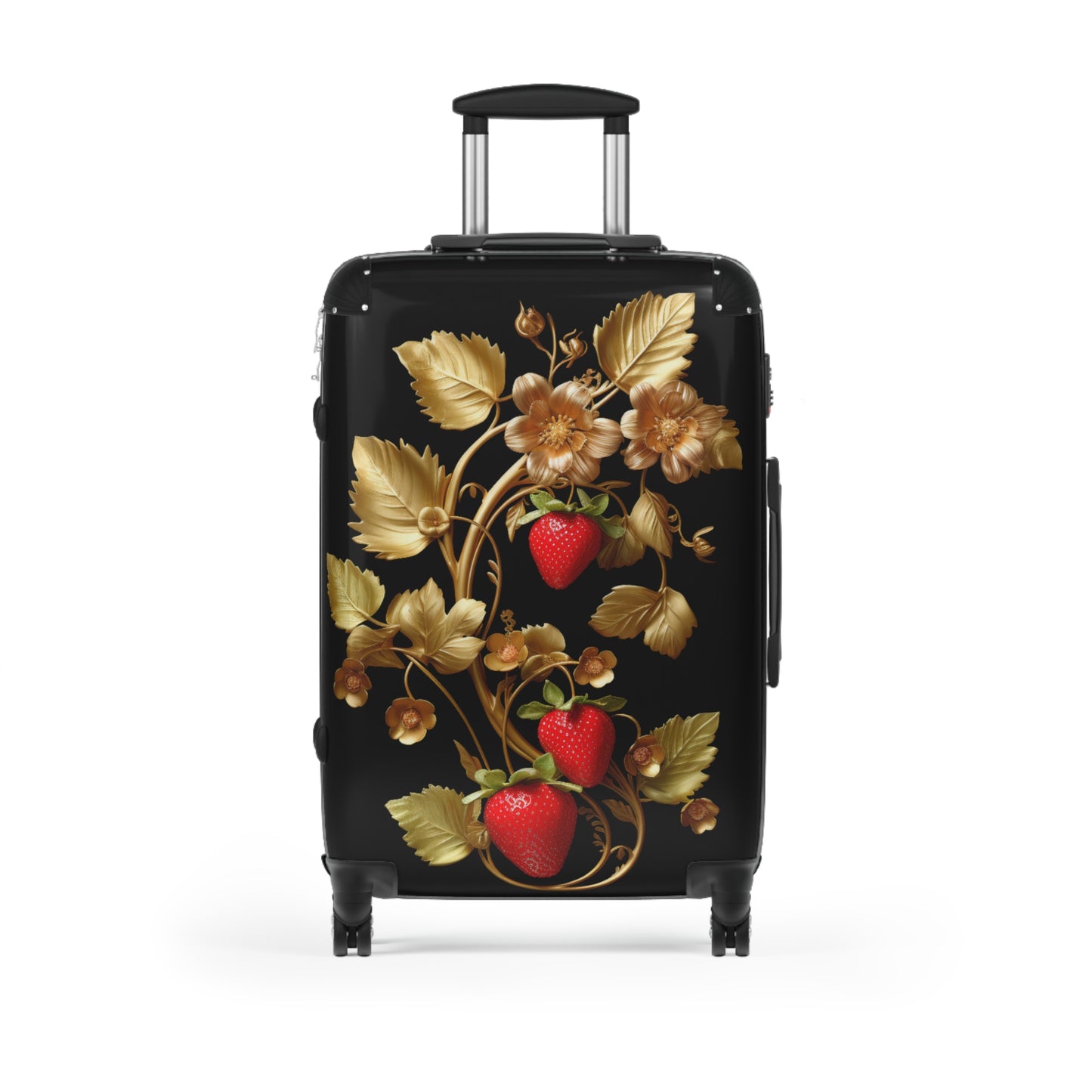 Golden Floral Suitcase