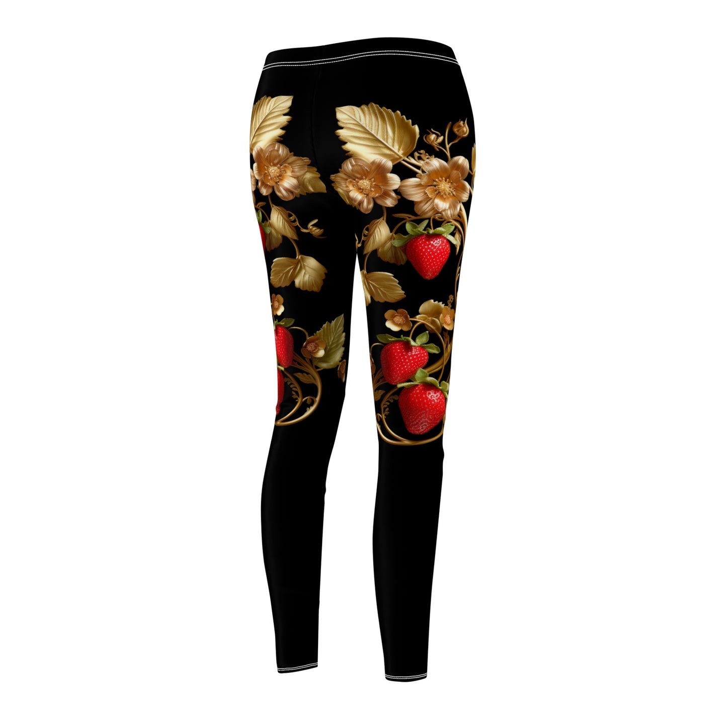 Gold Floral Leggings