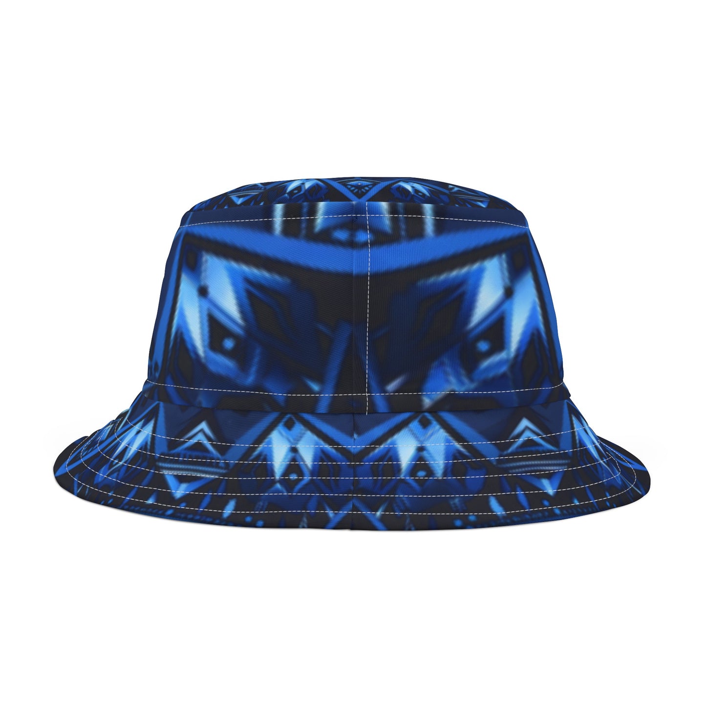 Blue Geometric Bucket Hat