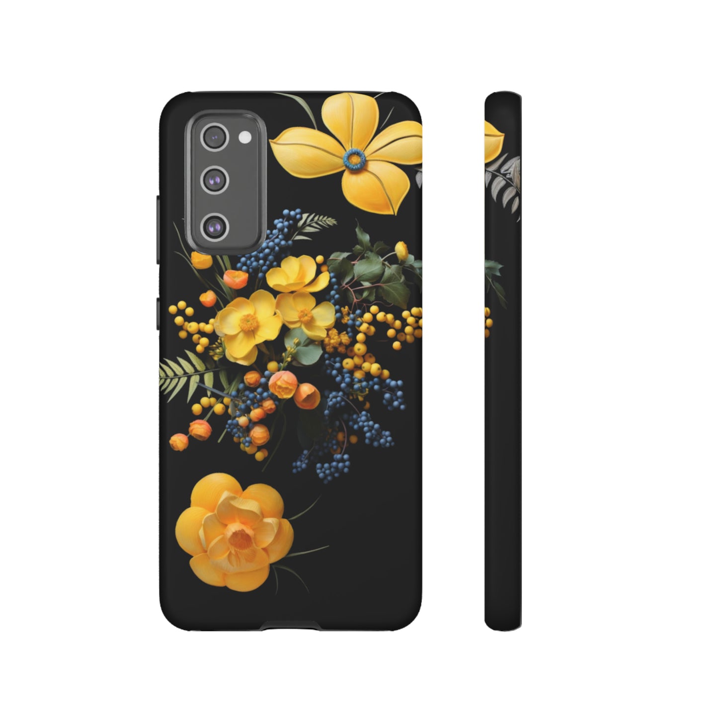 Yellow floral phone case