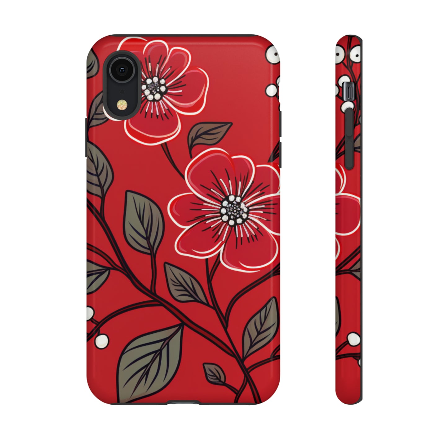 Red Floral phone case