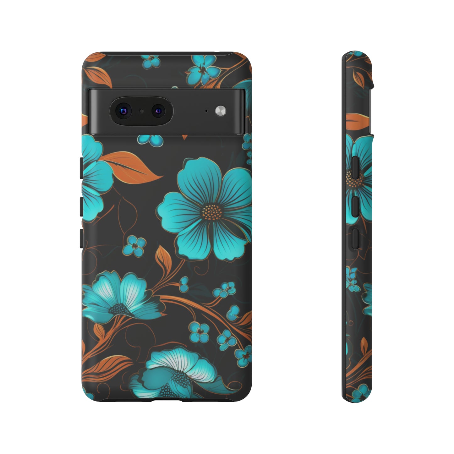 Turquoise Floral phone case