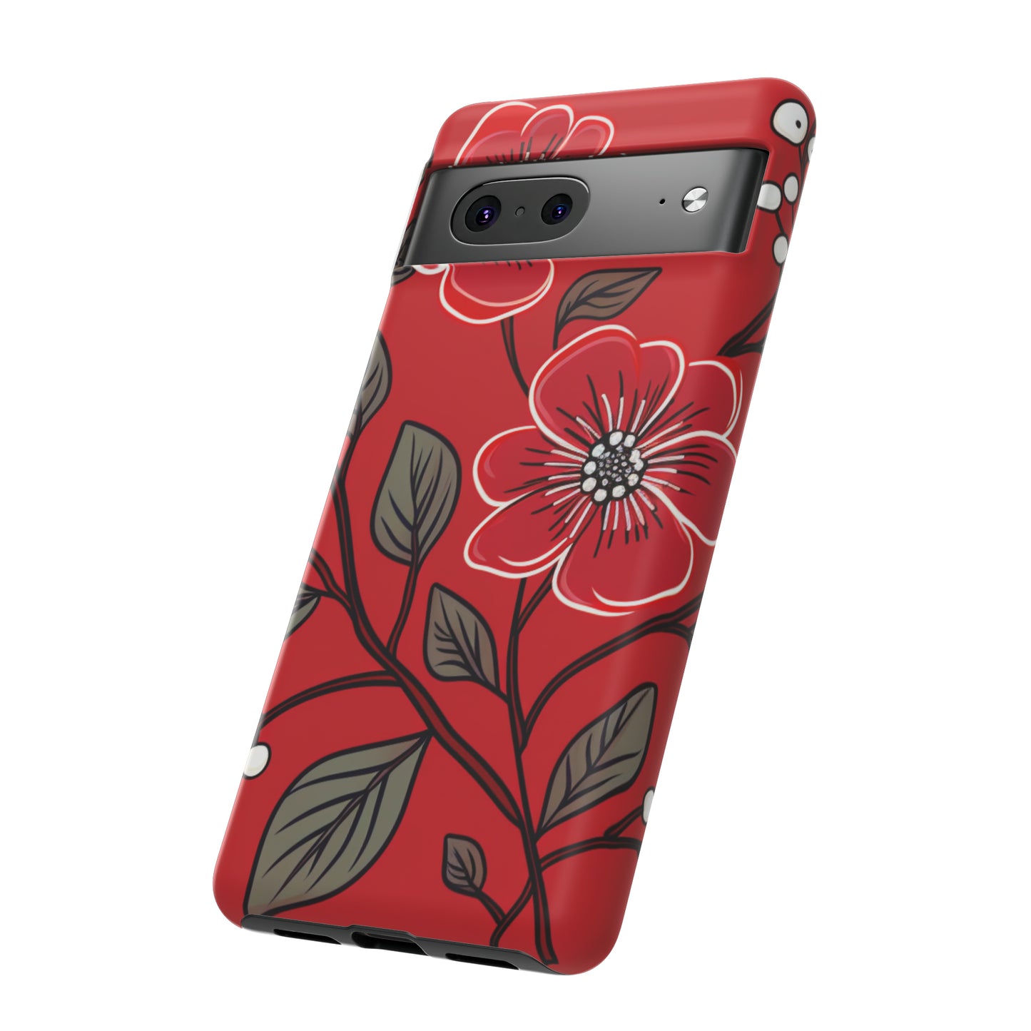 Red Floral phone case