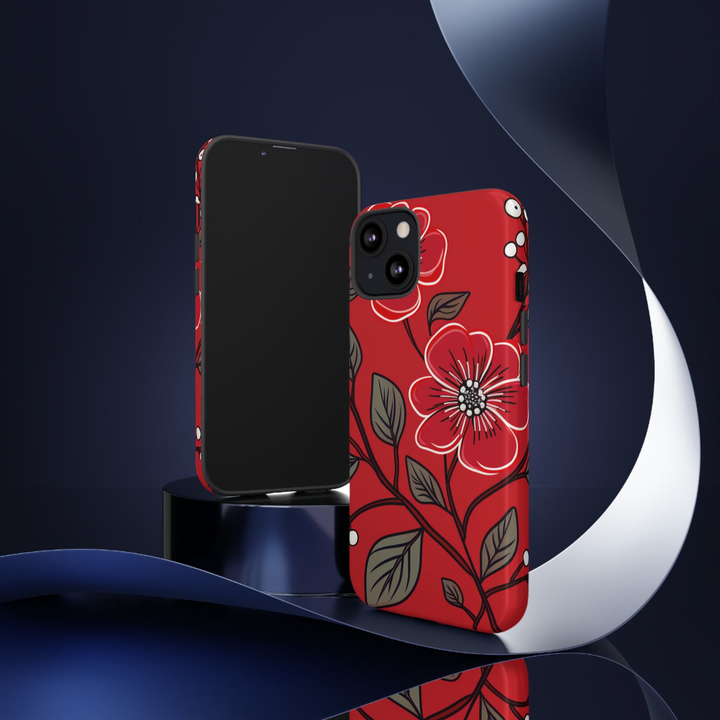 Red Floral phone case