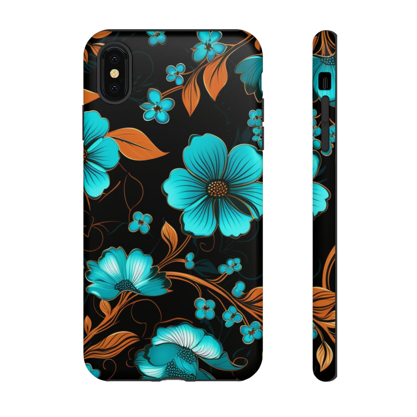 Turquoise Floral phone case