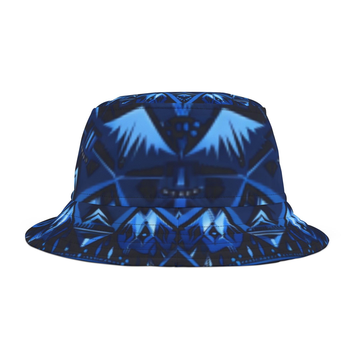 Blue Geometric Bucket Hat