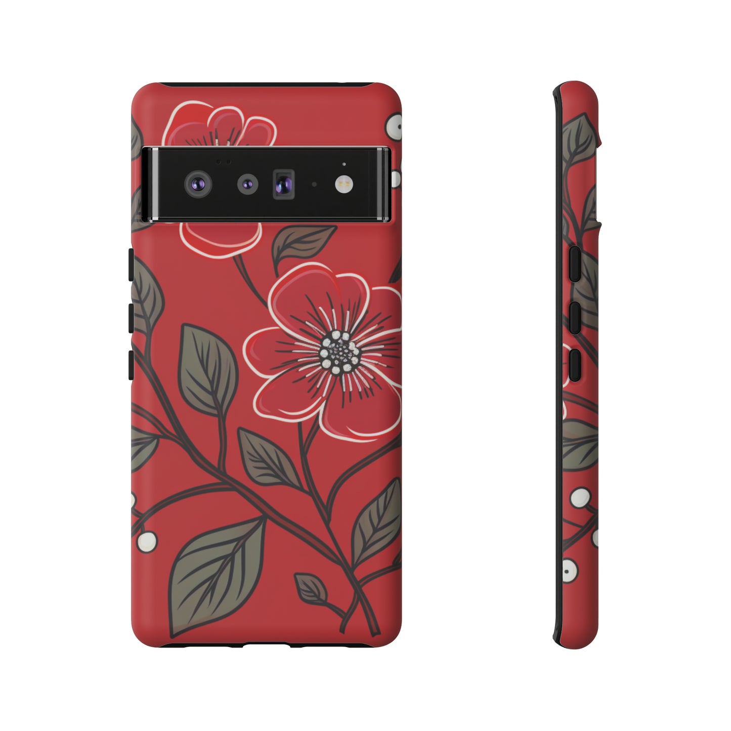 Red Floral phone case