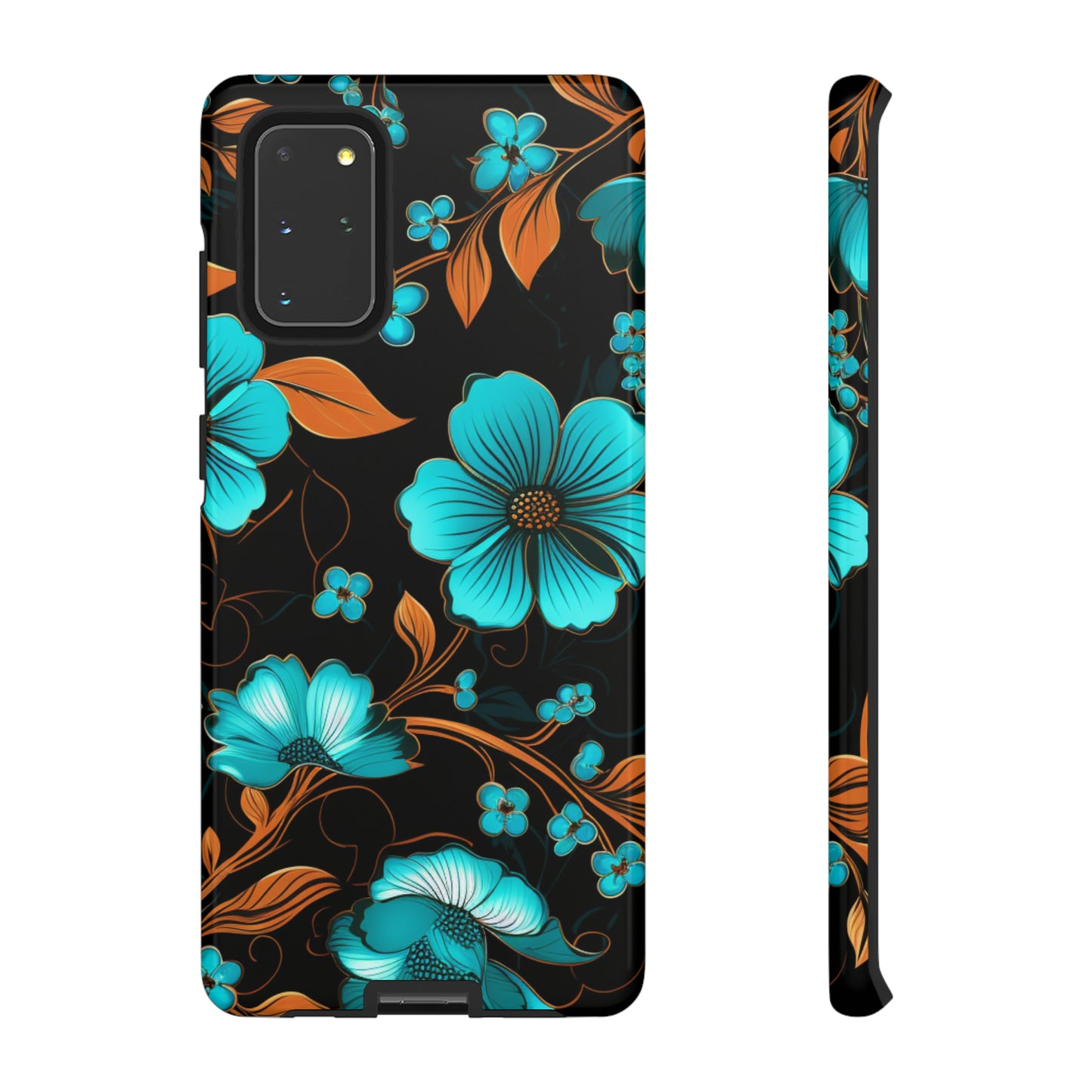 Turquoise Floral phone case